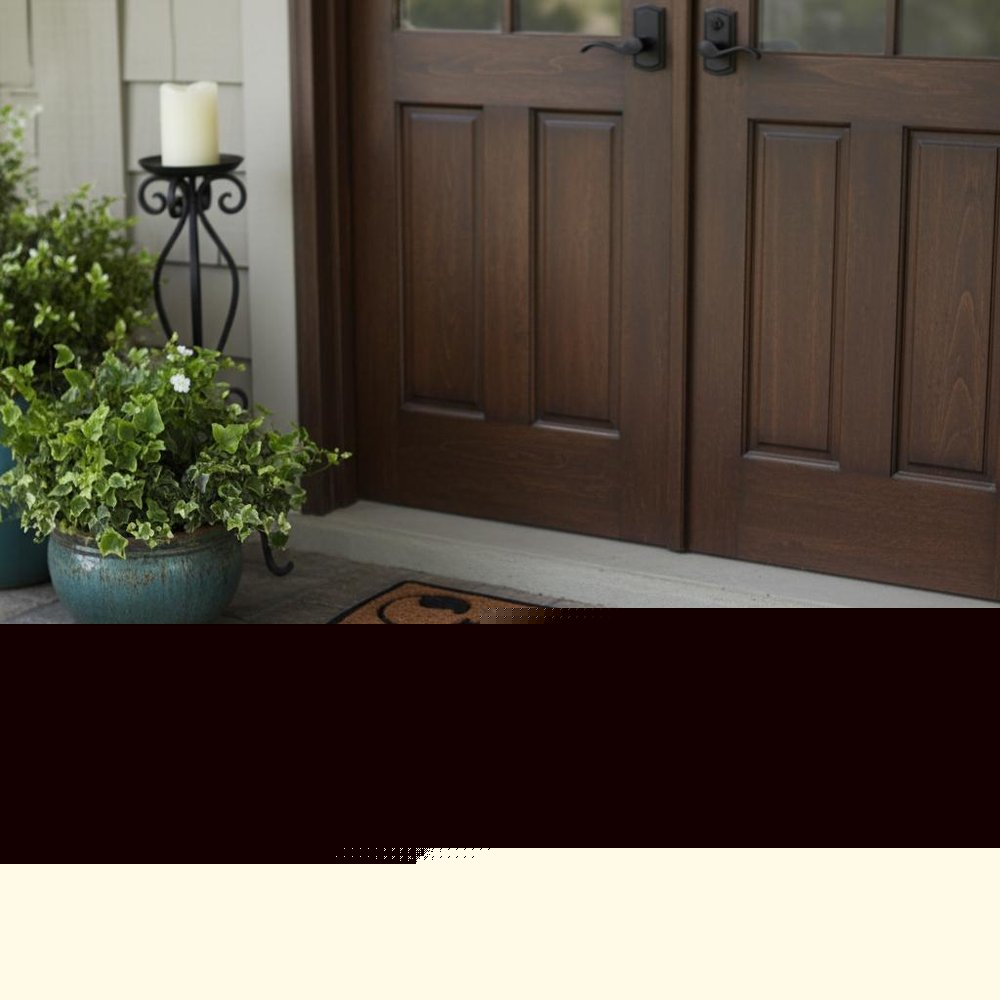 30" X 48" Beige and Black Rubber and Coir Outdoor Semi Circle Door Mat