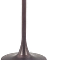 24" Black Wood and Steel Faux Terrazzo Pedestal Base Square Dining Table