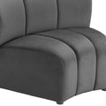 42" Black Velvet Modular Sofa