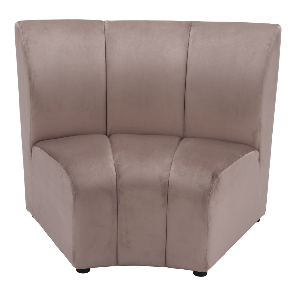 42" Beige Velvet Modular Sofa