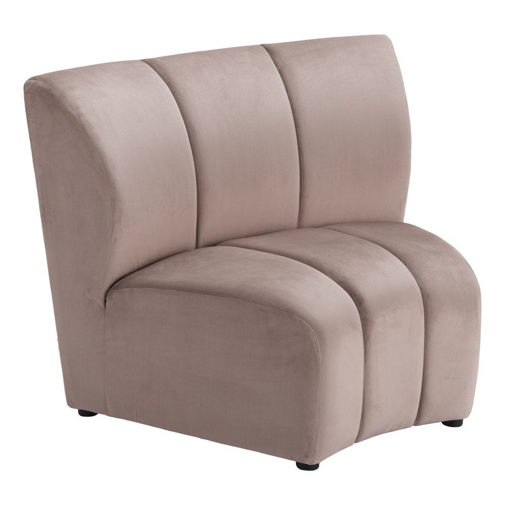42" Beige Velvet Modular Sofa