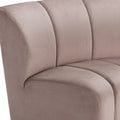 42" Beige Velvet Modular Sofa