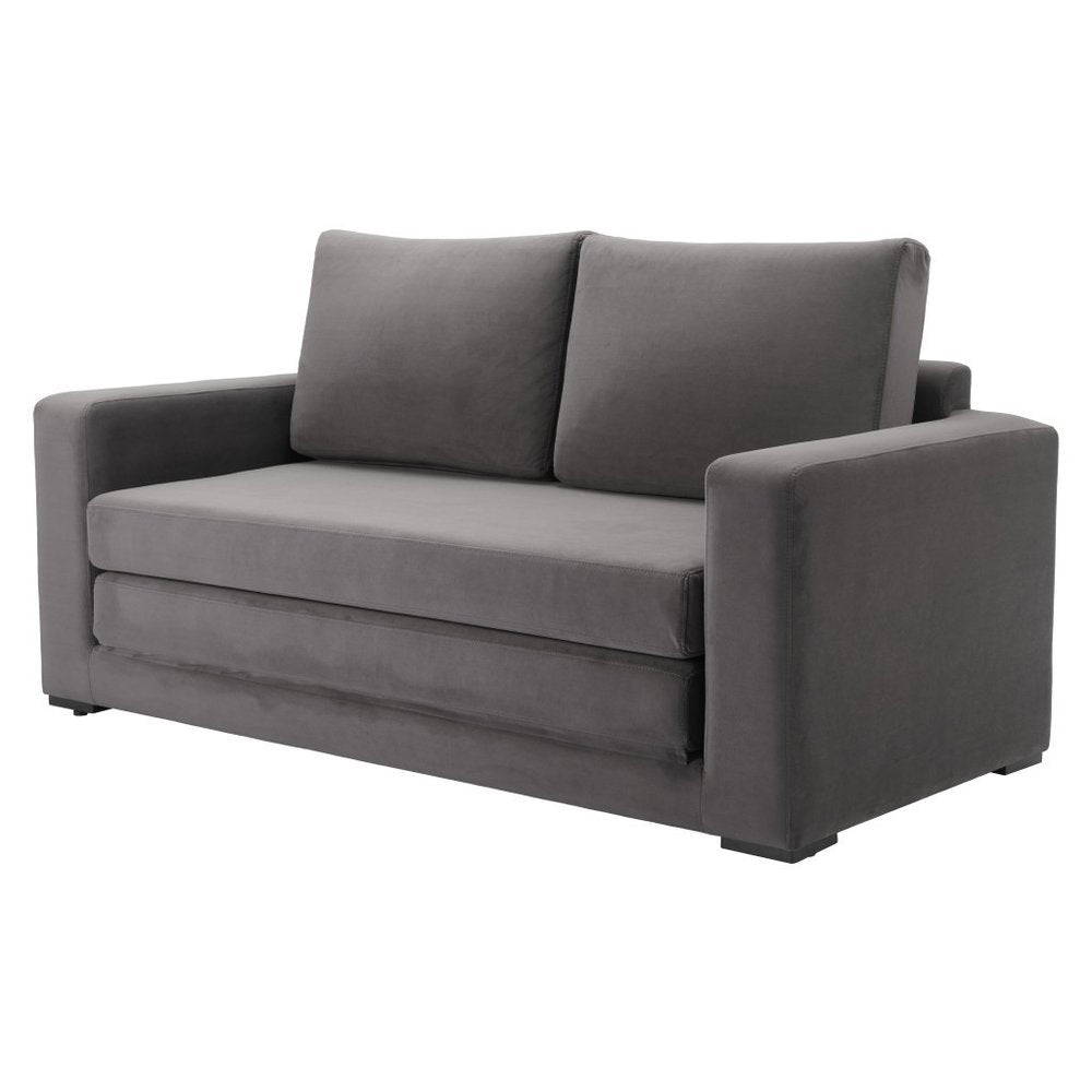 63" Gray Fabric Sleeper Sofa
