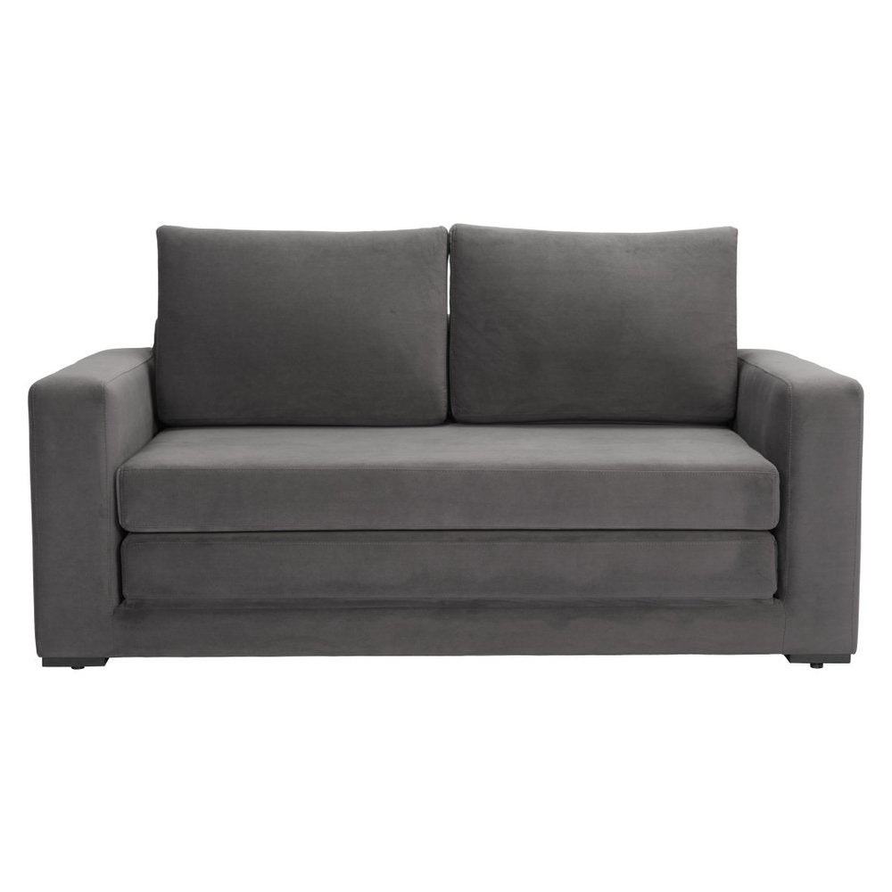 63" Gray Fabric Sleeper Sofa