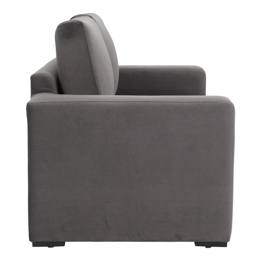 63" Gray Fabric Sleeper Sofa