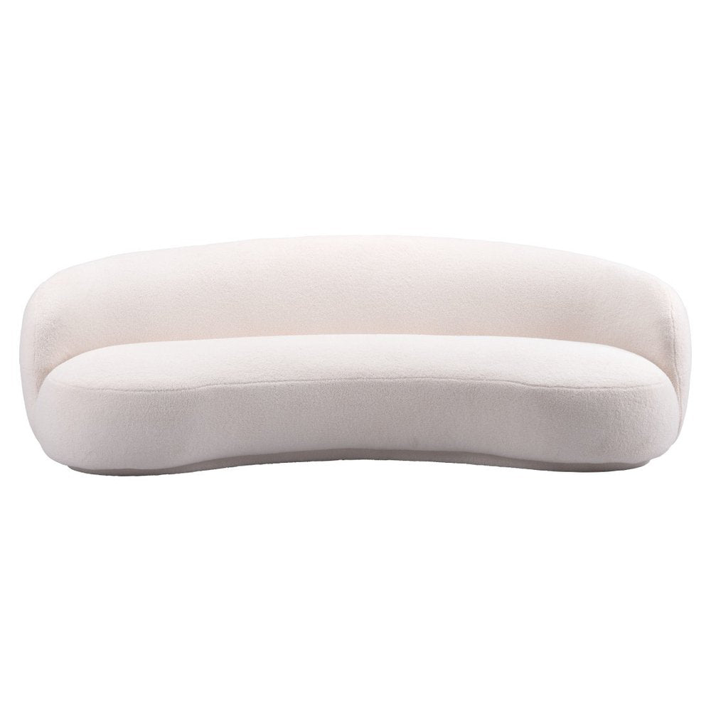 93" Cream Fabric Sofa