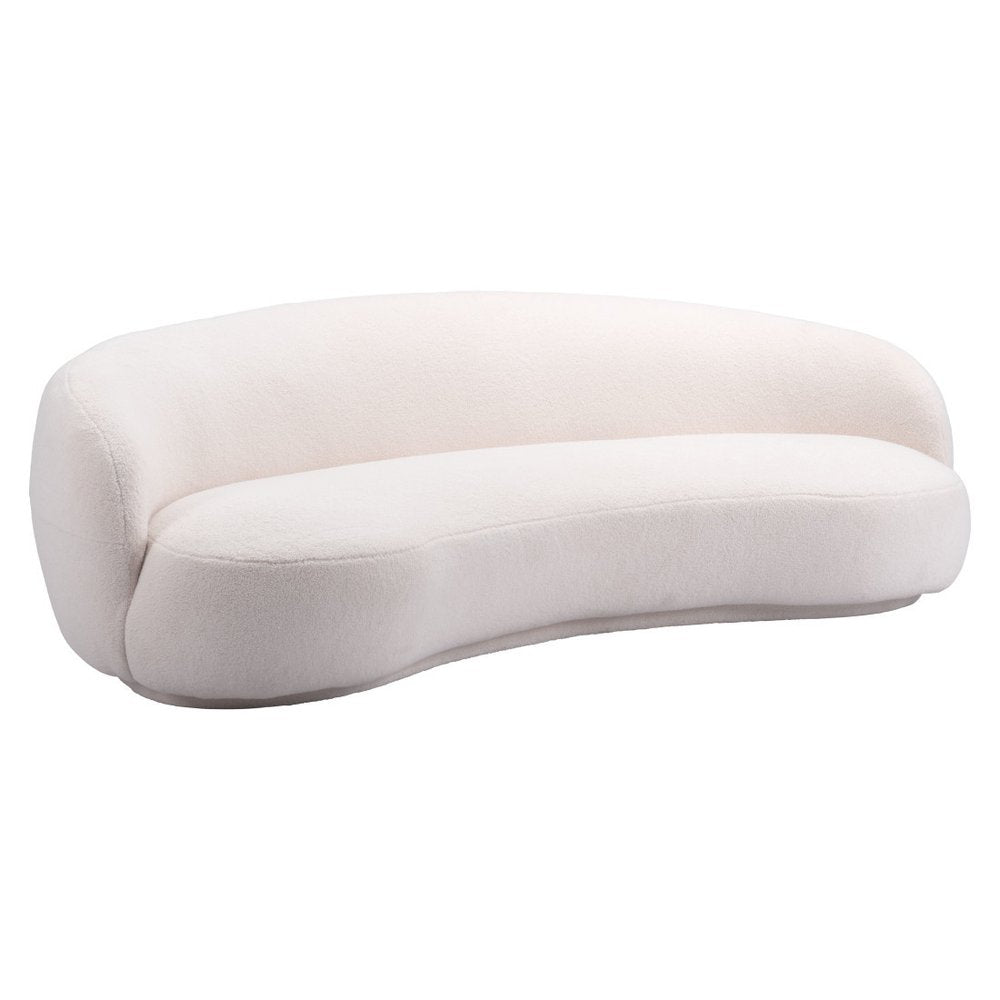93" Cream Fabric Sofa