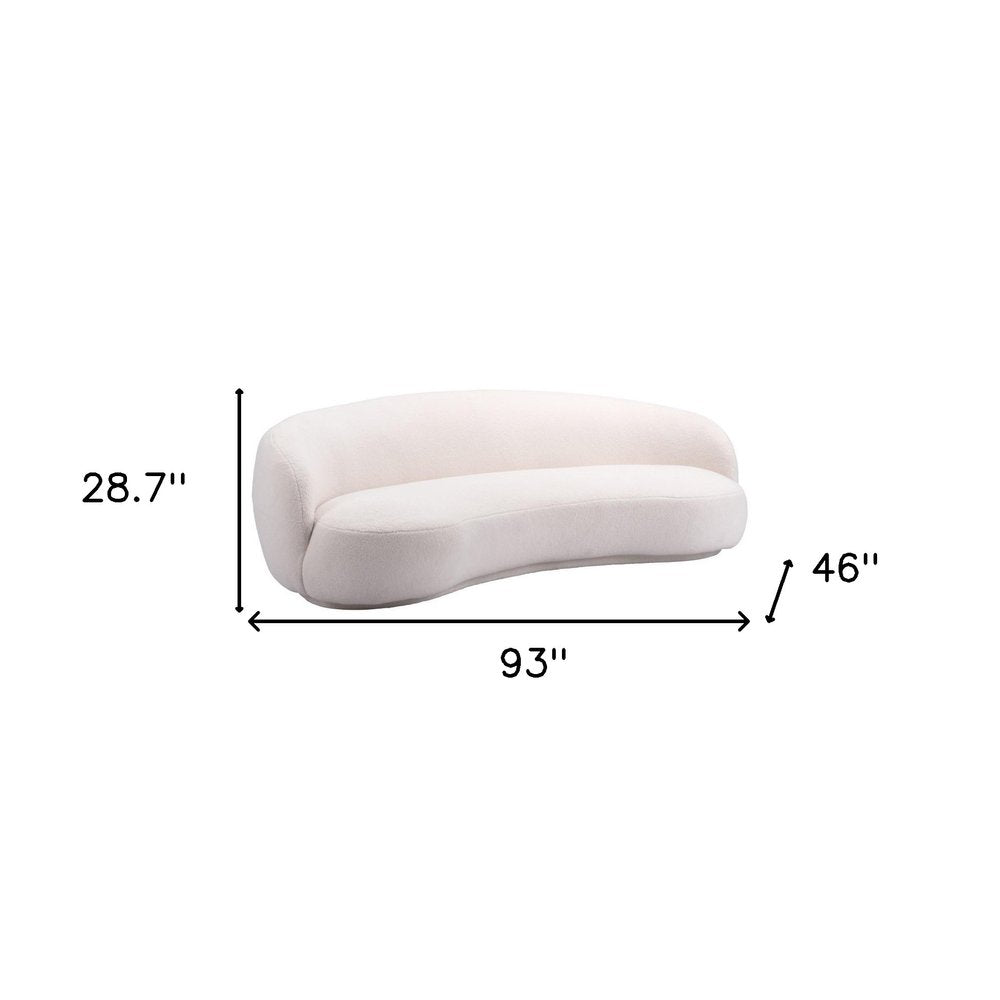 93" Cream Fabric Sofa