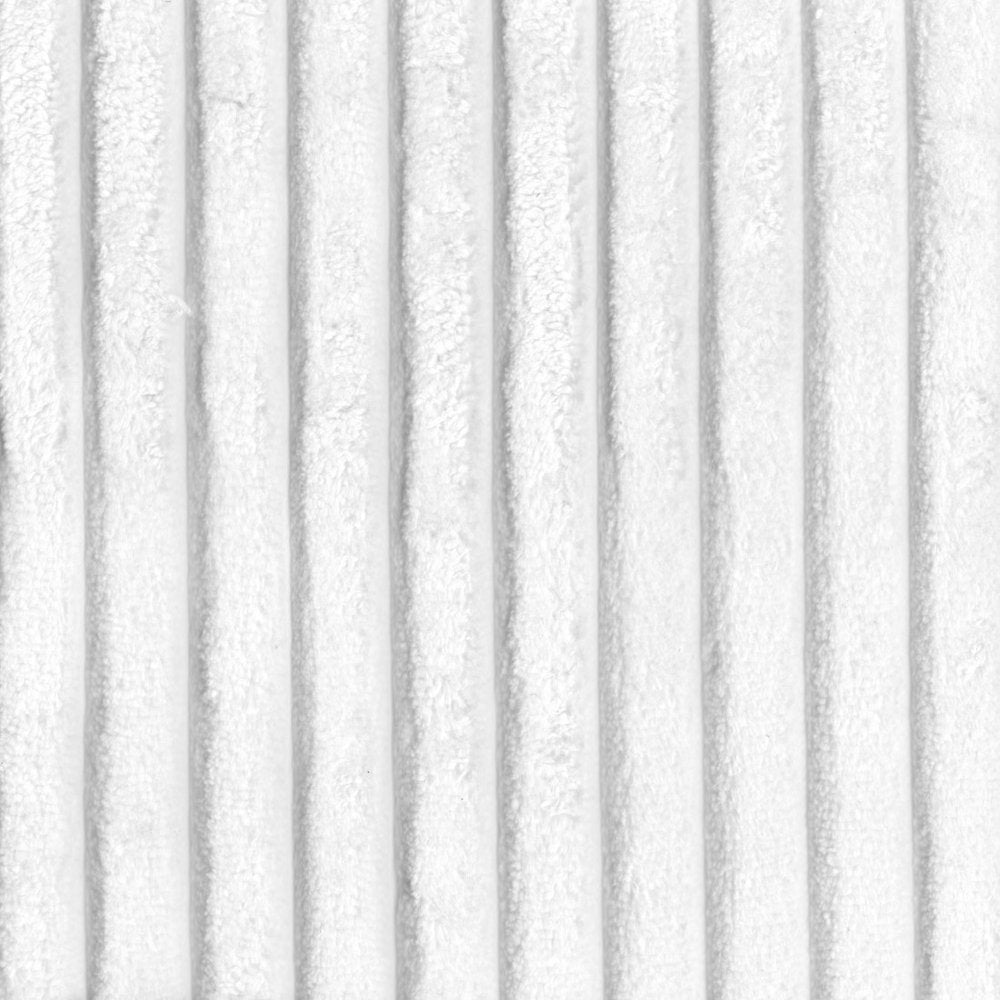 150" White Fabric Sofa