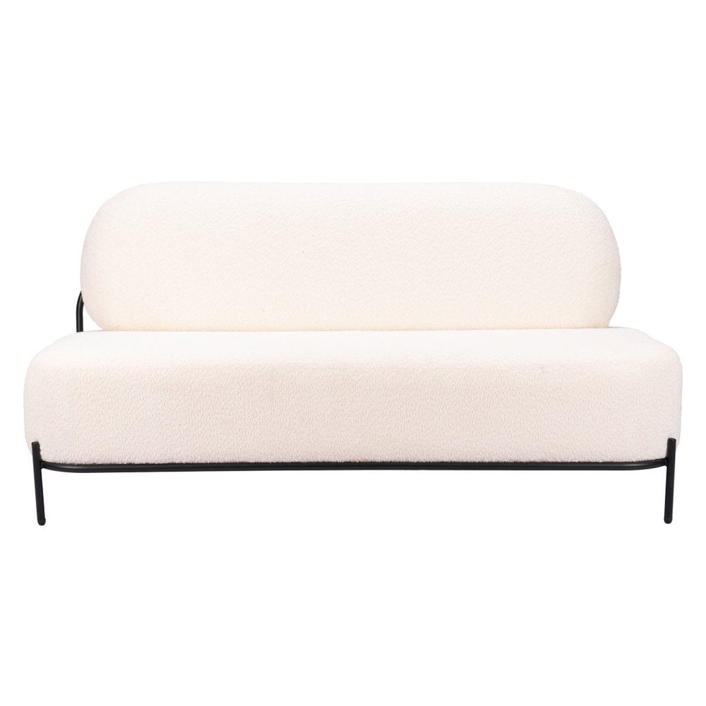 64" Vanilla Fabric Sofa