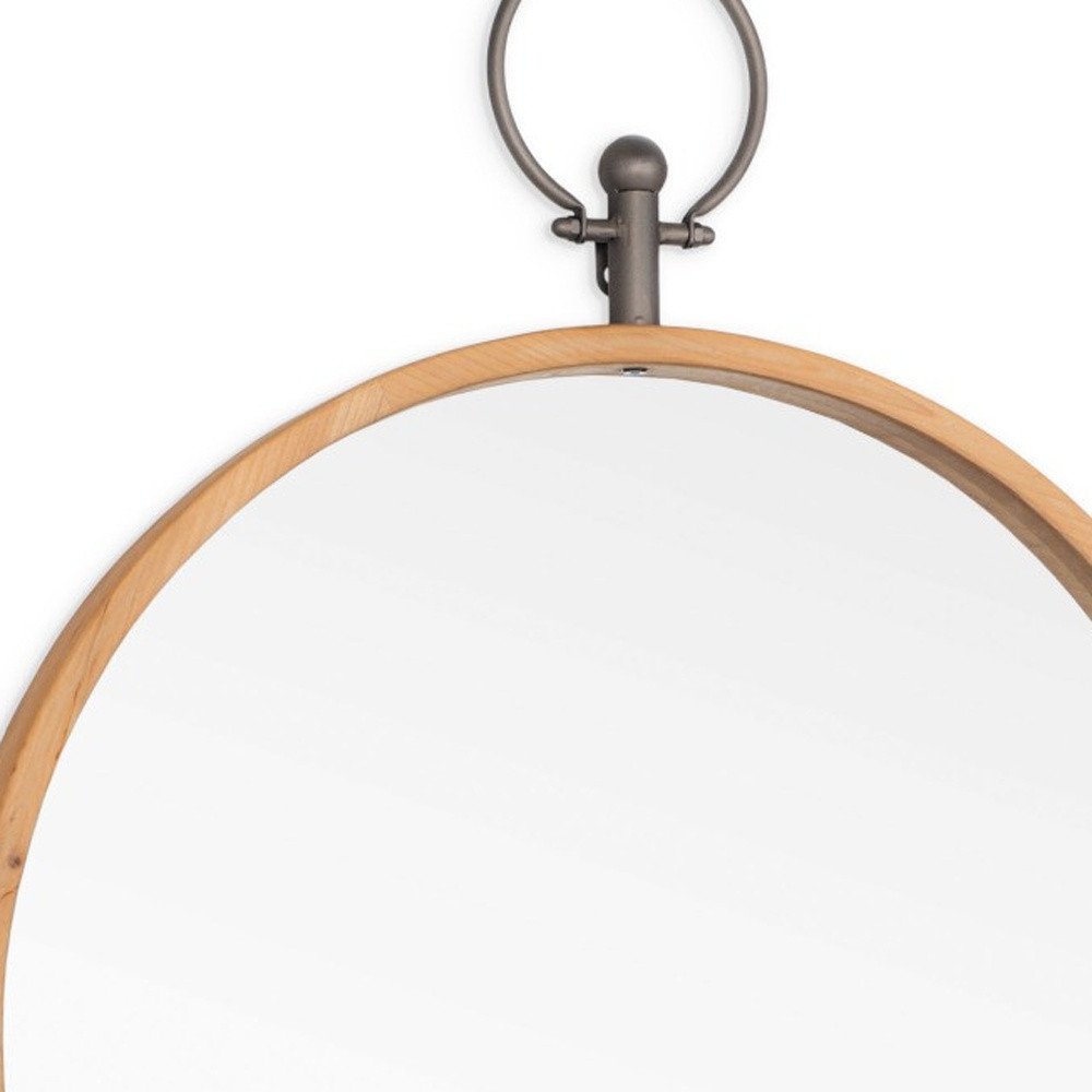 30" Bronze Round Metal Framed Accent Mirror