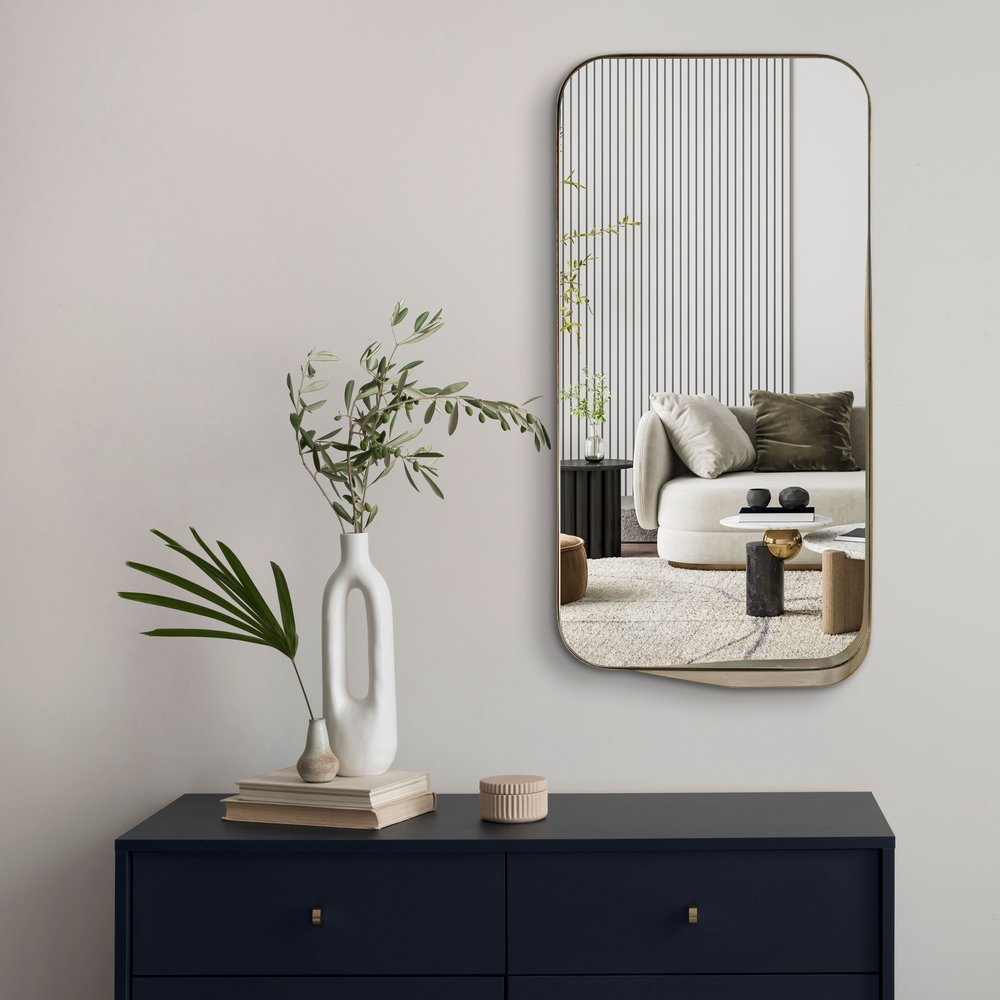 28" Bronze Metal Accent Mirror