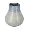 10" Blue And Gray Ombre Ceramic Round Table Vase