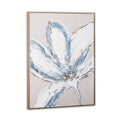 Whispers of a Lily Hand Painted Silver Floater Frame Wall Art