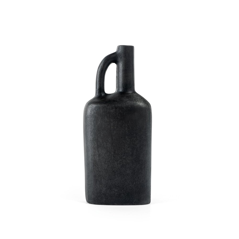 11" Gray Aluminum Jug Table Vase