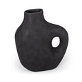 12" Black Aluminum Modern Abstract Table Vase