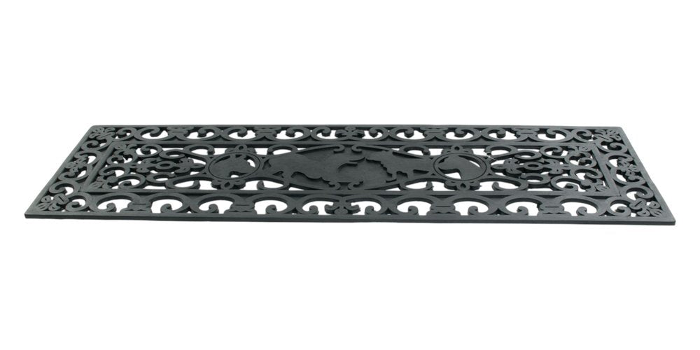 9" X 30" Black Rubber Dog Outdoor Door Mat