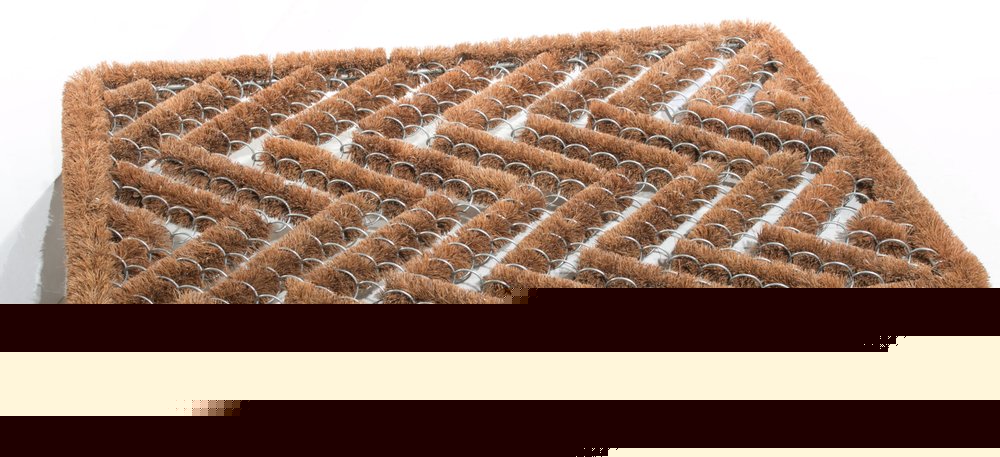 16" X 24" Brown Coir Zig Zag Outdoor Door Mat