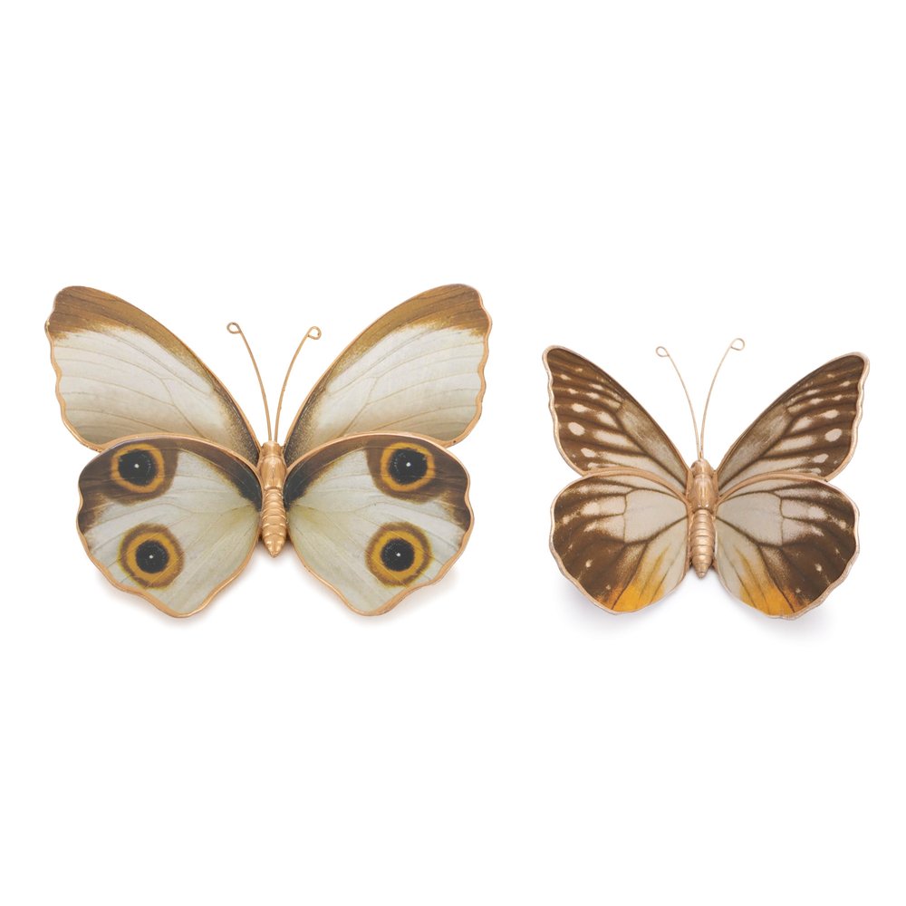 Set of Two White Resin Figurine Tabletop Sculpture