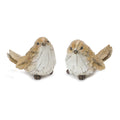 Set of Two Gray Resin Figurine Tabletop Sculpture