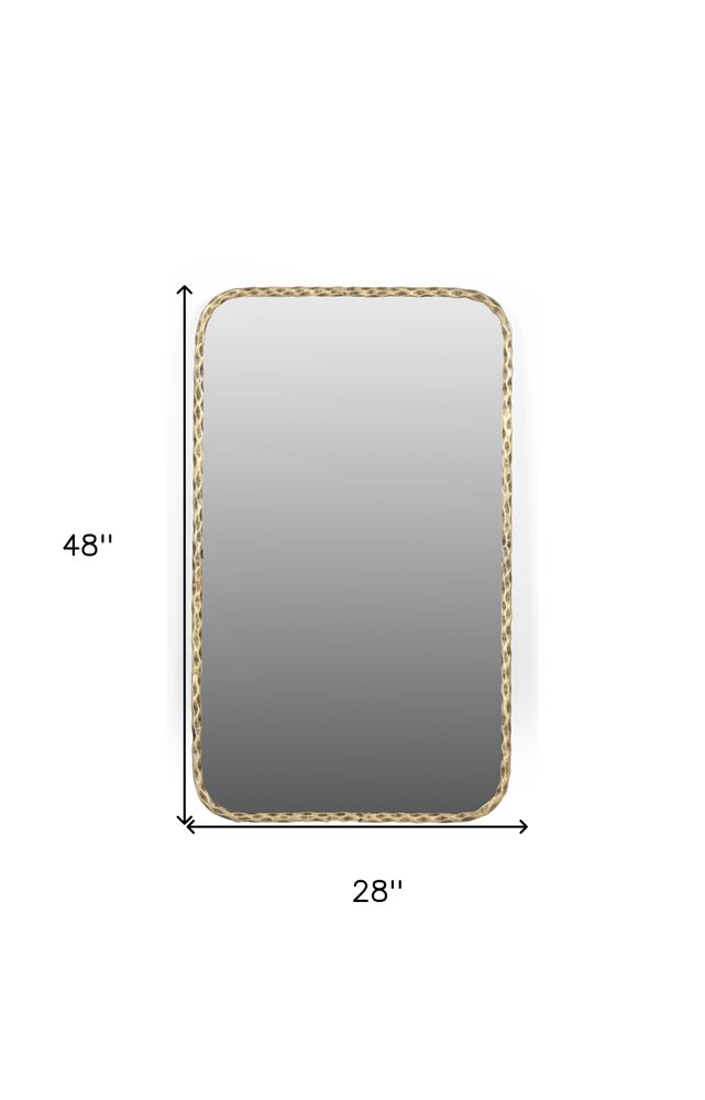 48" Brass Iron Framed Accent Mirror