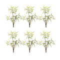 Set of Six 3" Green Artificial Fern