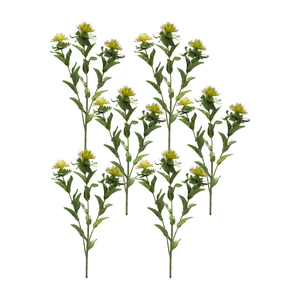 Set of Six 7" Green Artificial