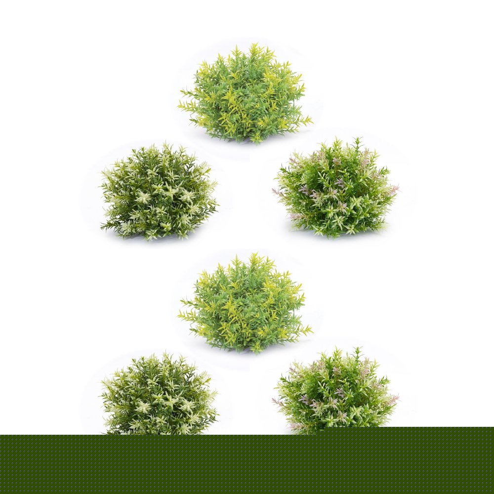 Set of Six 10" Green Artificial