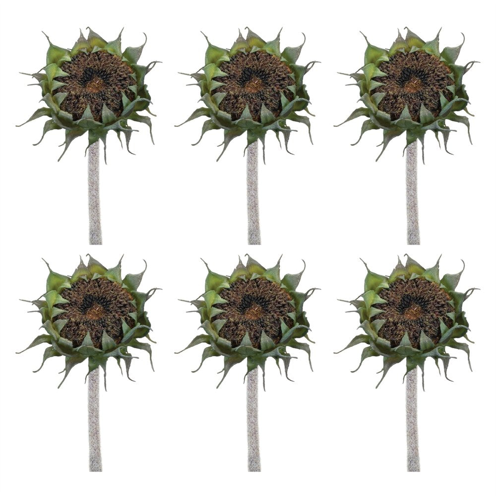 Set of Six 4" Black Artificial