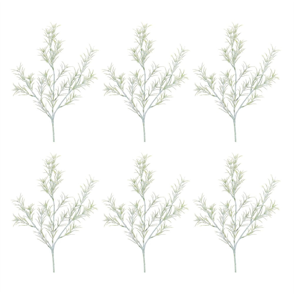 Set of Six 3" Green Artificial
