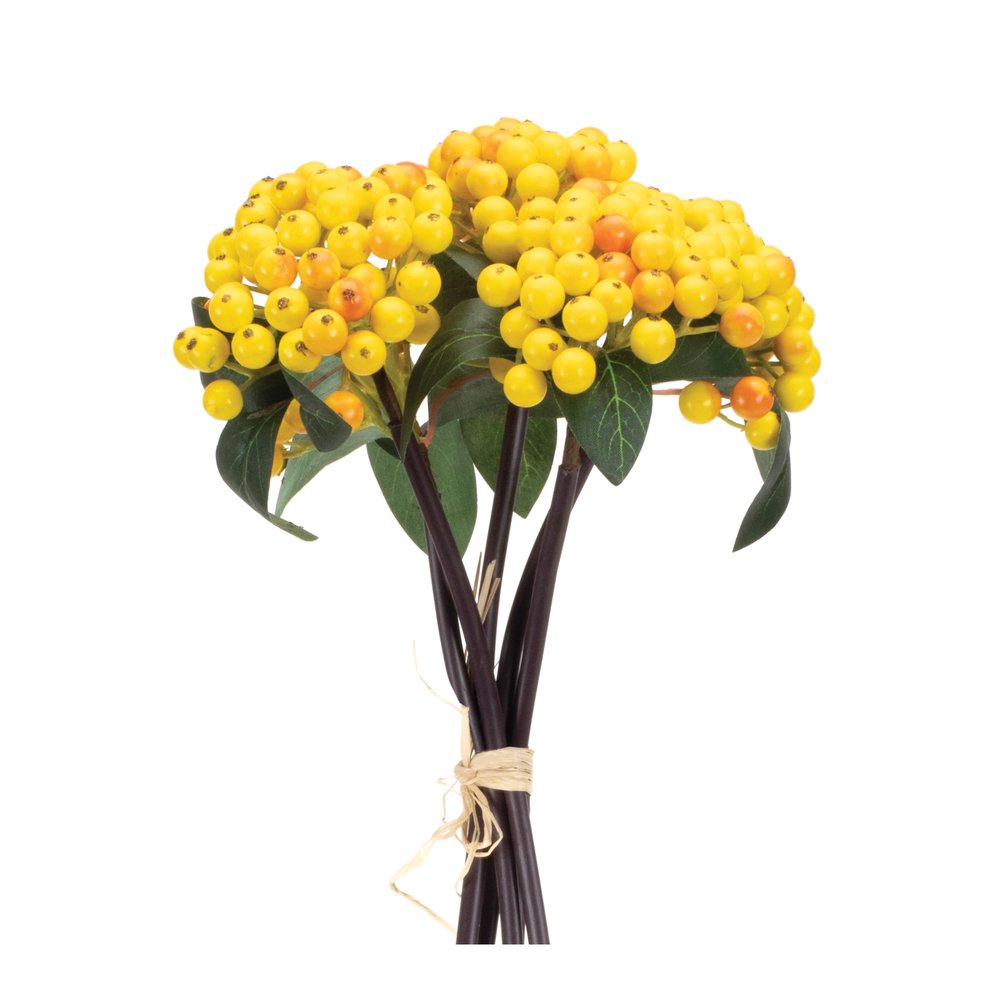 Set of Two 7" Yellow Artificial