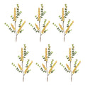 Set of Six 2" Yellow Artificial
