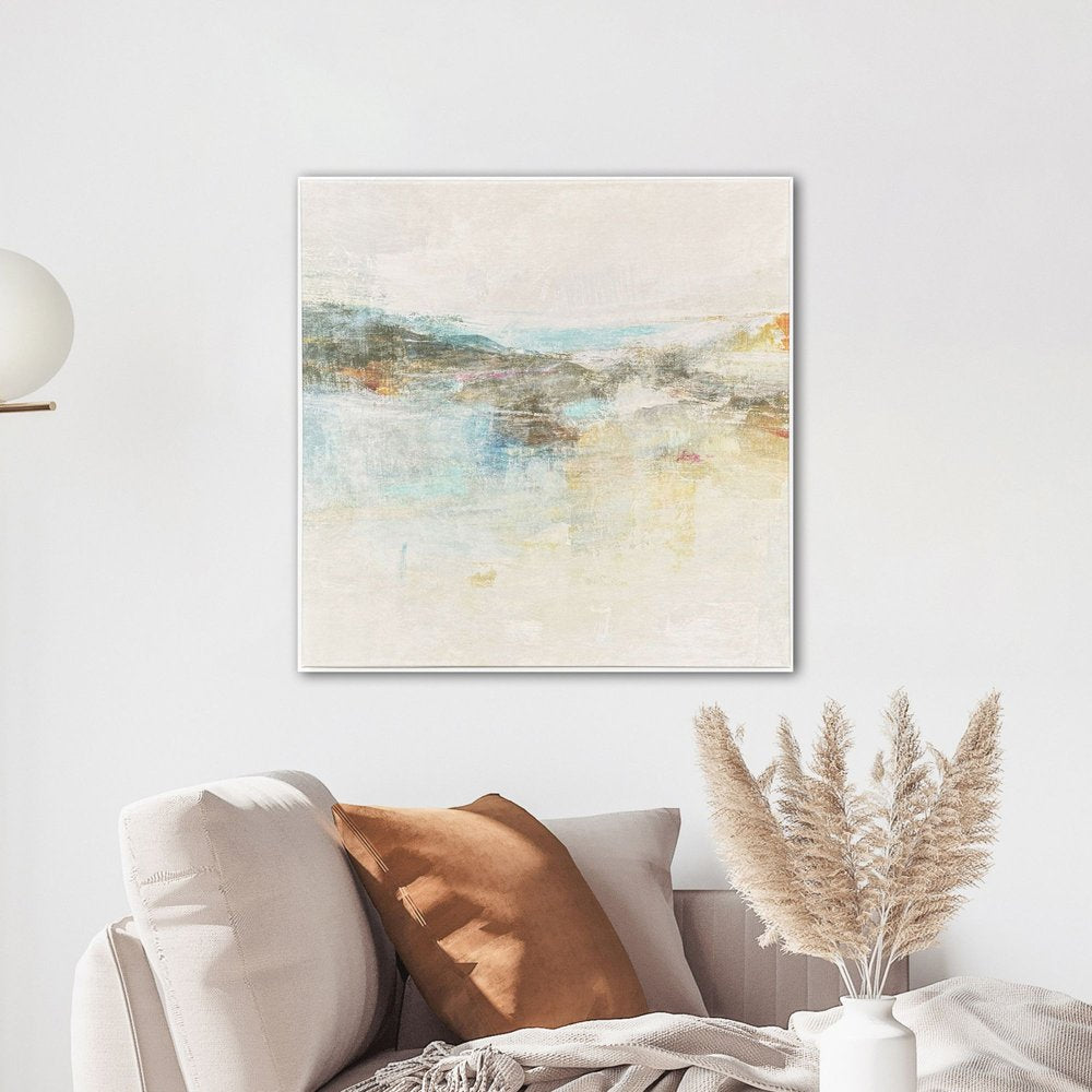 Wild Sea White Floater Frame Wall Art