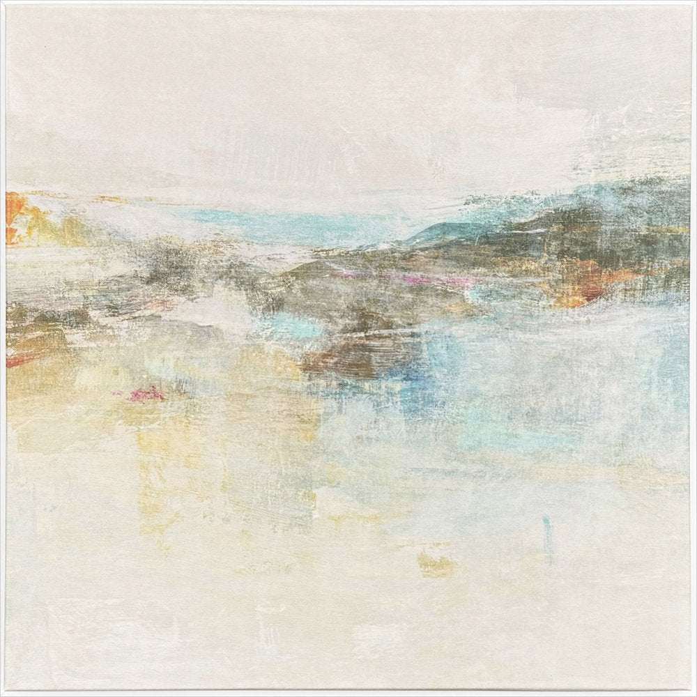Wild Sea White Floater Frame Wall Art