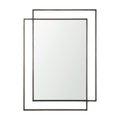 43" Gray Metal Double Frame Accent Mirror