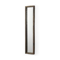59" Brown Solid Wood Framed Accent Mirror