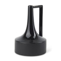 12" Black Ceramic Jug Vase