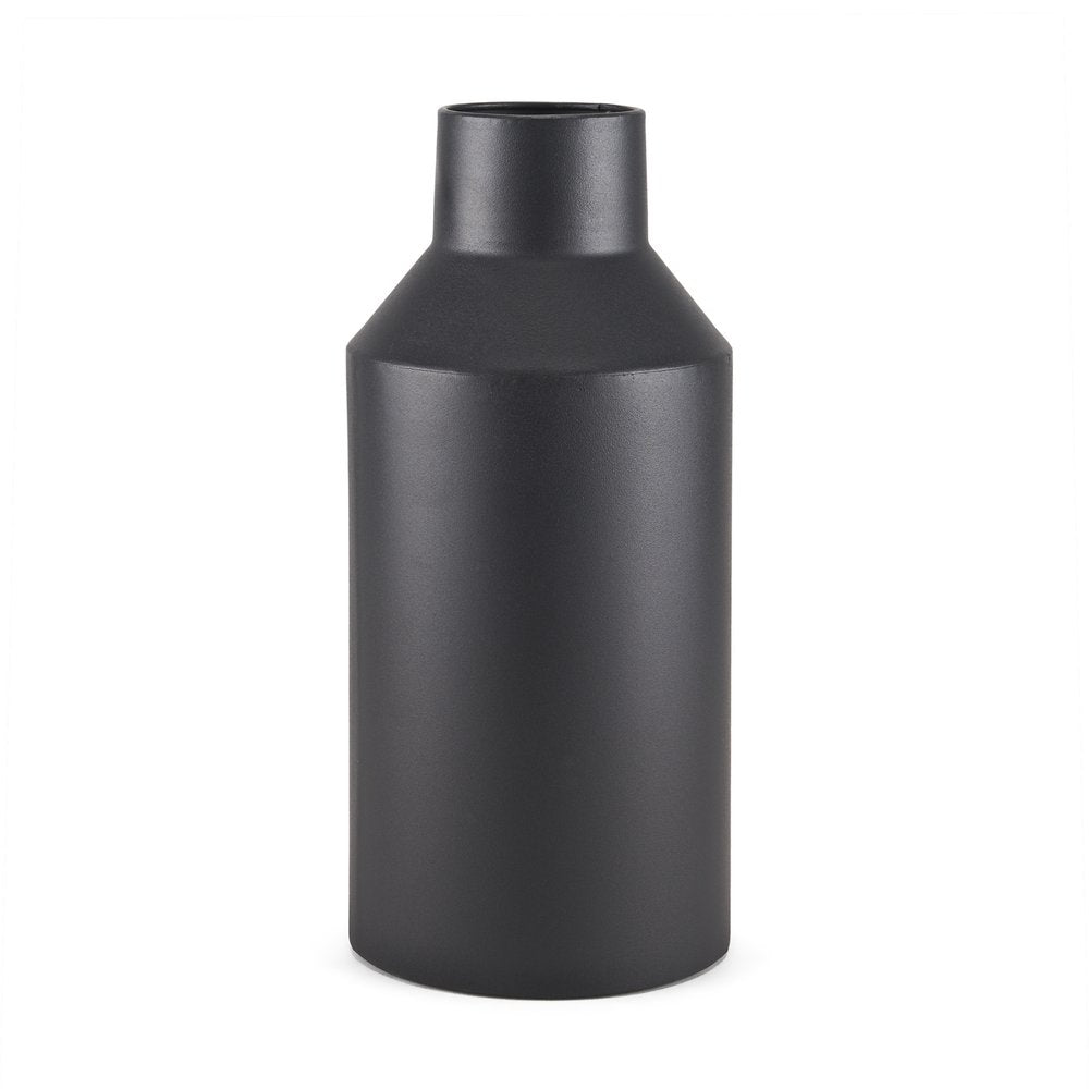 14" Black Metal Table Vase