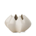 9" Cream Sculptural Ceramic Table Vase