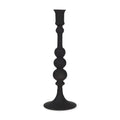 12" Black Glass Tabletop Taper Candlestick