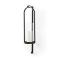 24" Black Metal Abstract Wall Sconce Candle Holder