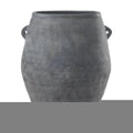 32" Gray Ceramic Amphora Floor Vase