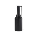 18" Black Metal Jug Vase