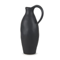 15" Black Ceramic Bud Jug Vase