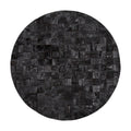 Into the Abyss II 32" X 32" Black Geometric Wood Circle Hanging Dimensional Sculpture