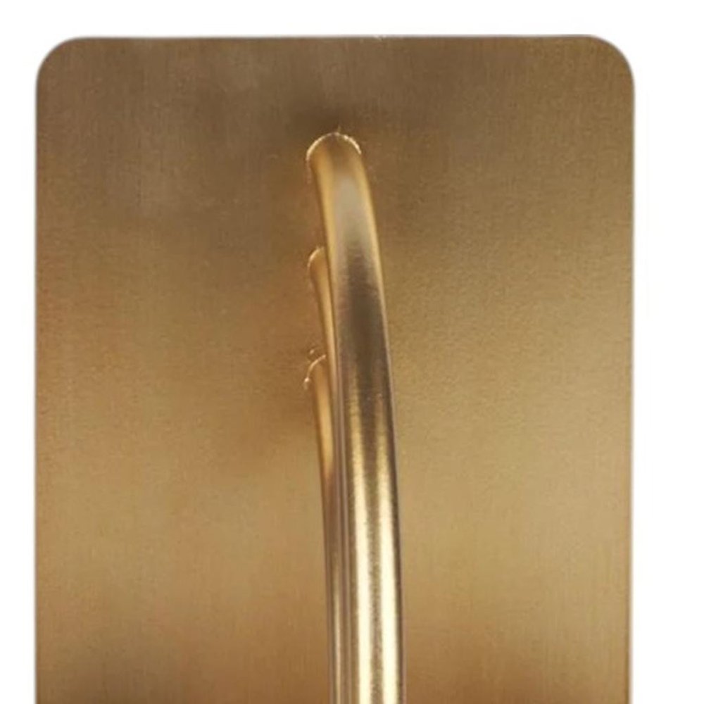 Set of Two Gold Metal Geo Arch Decorative Bookends