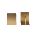 Set of Two Gold Metal Geo Arch Decorative Bookends