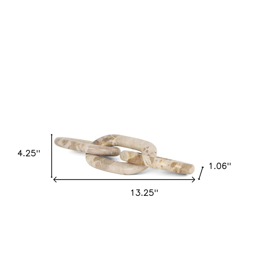 1" Beige Glass Decorative Wall Sculpture
