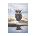 Wild Ox Hand Painted Distressed Unframed Wall Art