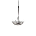 31" Black Distressed Woven Metal Lantern Candle Holder